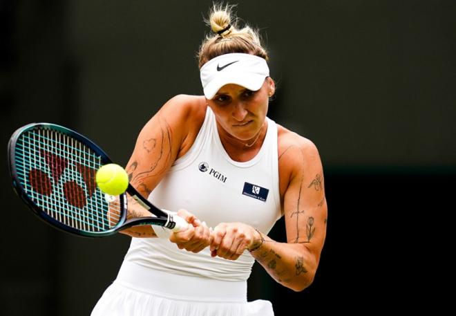 Marketa Vondrousova, tenante du titre, n'est déjà plus dans le tournoi à Wimbledon - © PA Images - Icon Sport