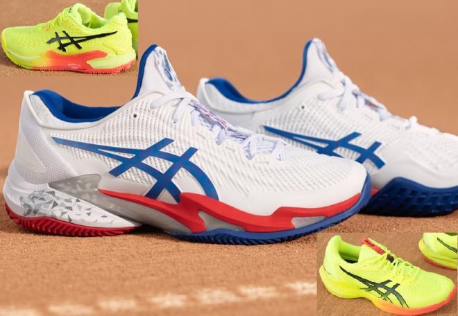 Vue de la nouvelle collection de chaussures de Tennis ASICS (H/F) "Celebration of Sport", sortie à l'occasion des JO de PARIS 2024 - © ASICS